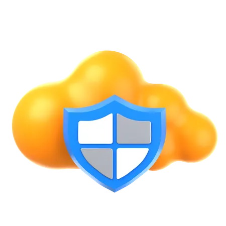 Protección en la nube  3D Icon