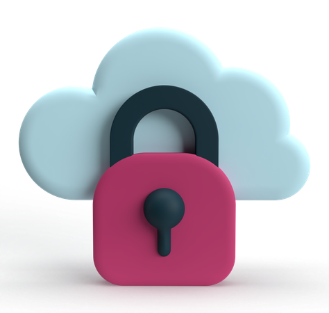 Protección en la nube  3D Icon