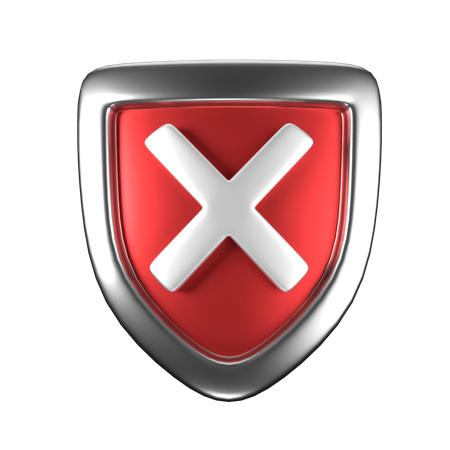 Escudo de protección apagado  3D Icon