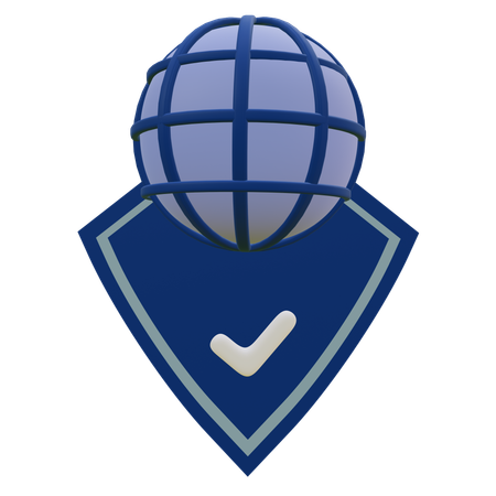 Protección global  3D Icon