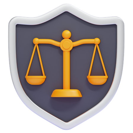 Protección legal  3D Icon