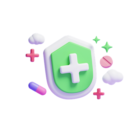 Protección médica  3D Icon