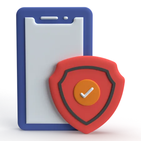 Protección móvil  3D Icon