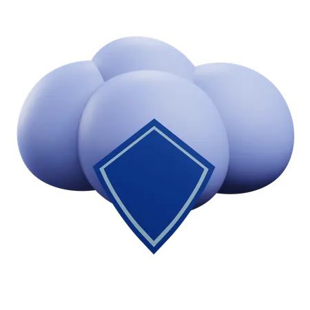 Protección en la nube  3D Icon