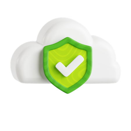 Protección en la nube  3D Icon