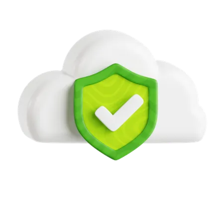 Protección en la nube  3D Icon