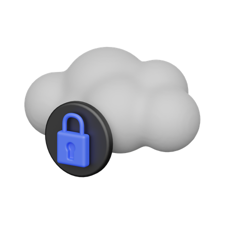 Protección en la nube  3D Icon