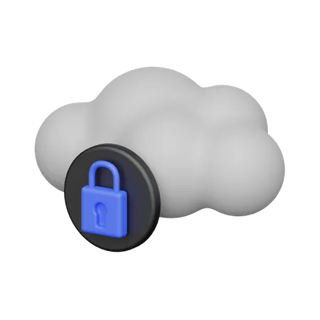 Protección en la nube  3D Icon