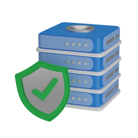Protección del servidor  3D Icon