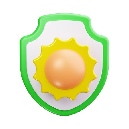 Proteccion solar  3D Icon