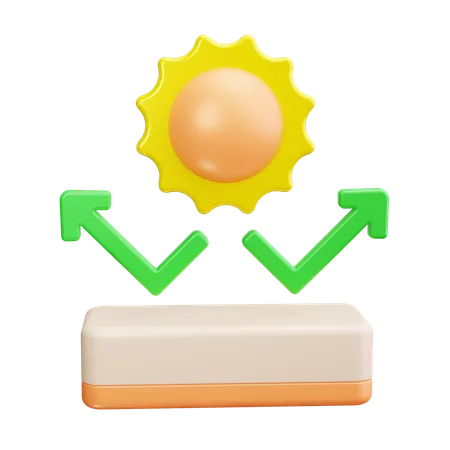 Proteccion solar  3D Icon