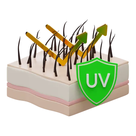 Protección UV  3D Icon