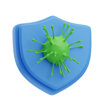 Protección contra el virus  3D Icon