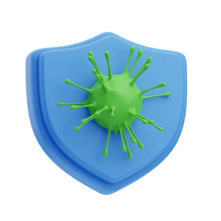 Protección contra el virus  3D Icon