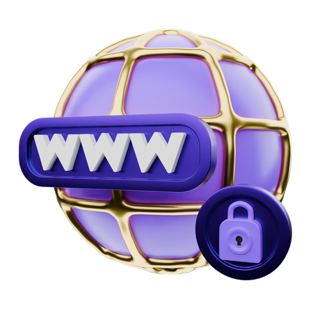 Protección web  3D Icon