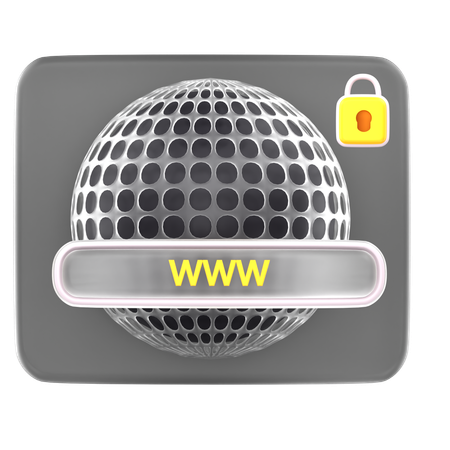 Protección web  3D Icon