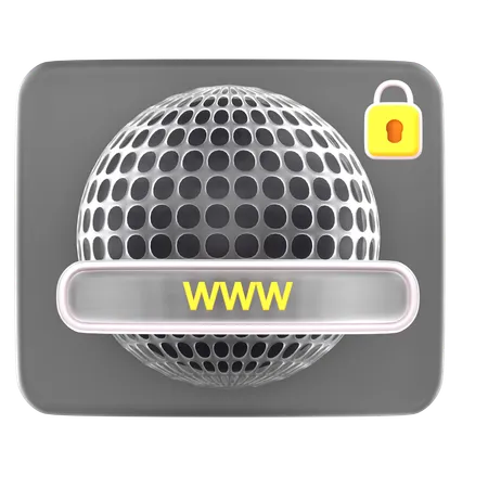 Protección web  3D Icon