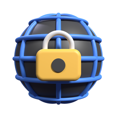 Protección web  3D Icon