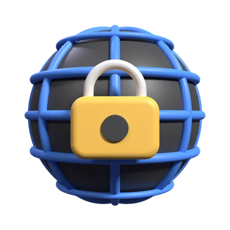 Protección web  3D Icon