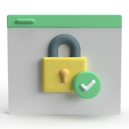 Protección web  3D Icon