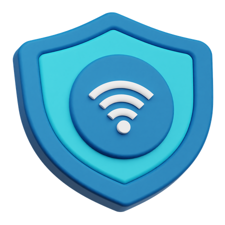 Protección wifi  3D Icon