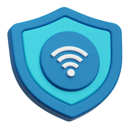 Protección wifi  3D Icon