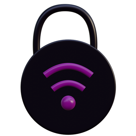 Protección wifi  3D Illustration