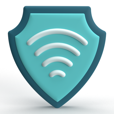 Protección wifi  3D Icon