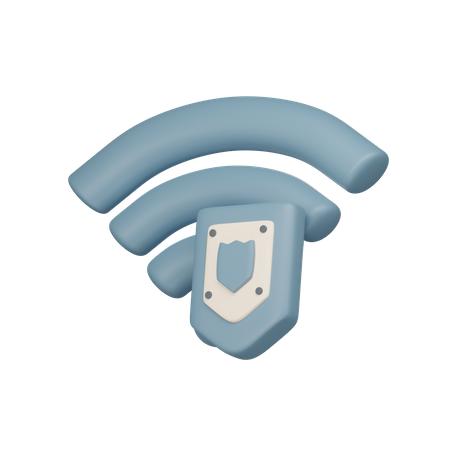 Protección wifi  3D Icon