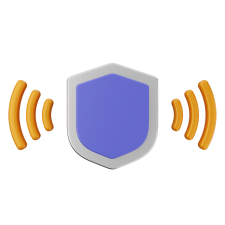 Protección wifi shield  3D Icon