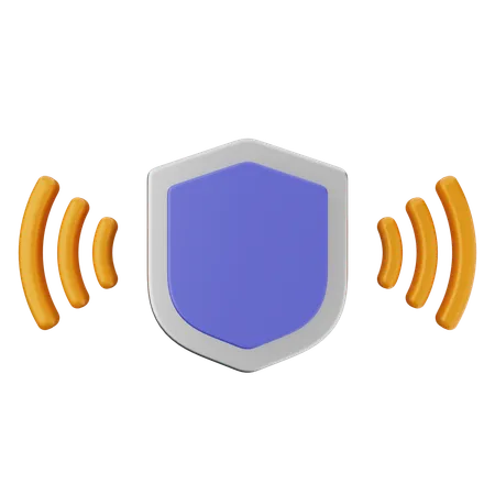 Protección wifi shield  3D Icon