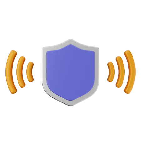 Protección wifi shield  3D Icon