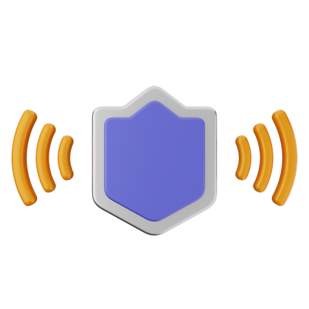 Protección wifi shield  3D Icon