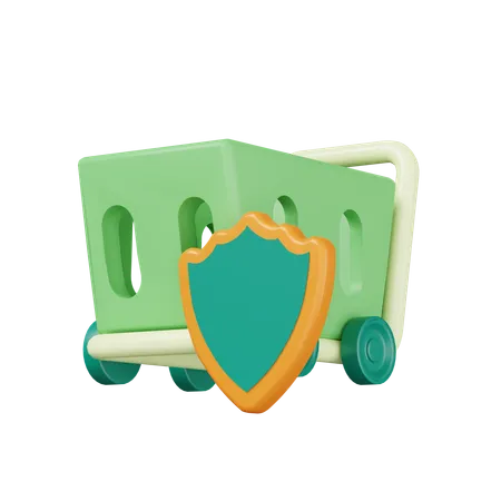 Protect Cart  3D Icon