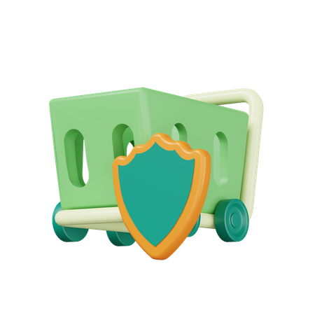 Protect Cart  3D Icon