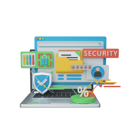 Protect data  3D Icon