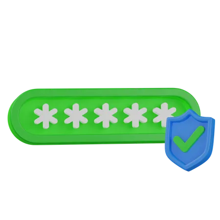 Protect password  3D Icon