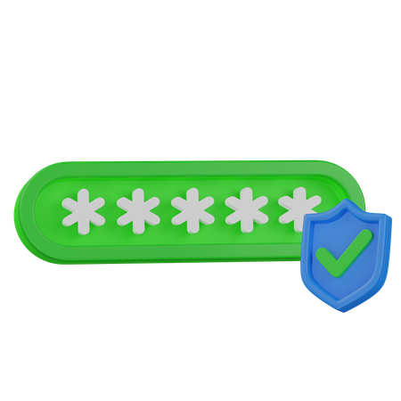 Protect password  3D Icon