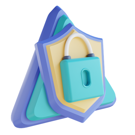 Protect Security Lock  3D Illustration
