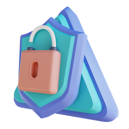 Protect Security Unlock  3D Icon