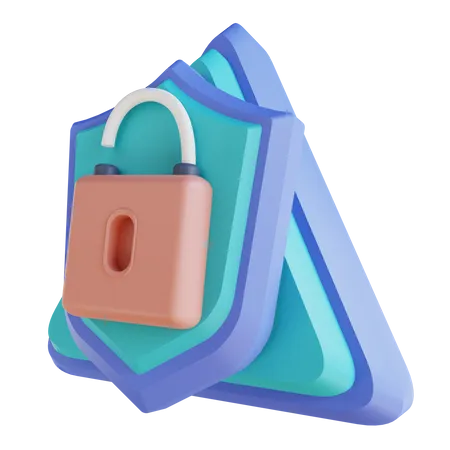Protect Security Unlock  3D Illustration