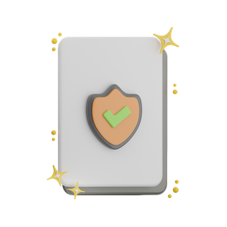 Protected Document  3D Icon