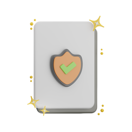 Protected Document  3D Icon