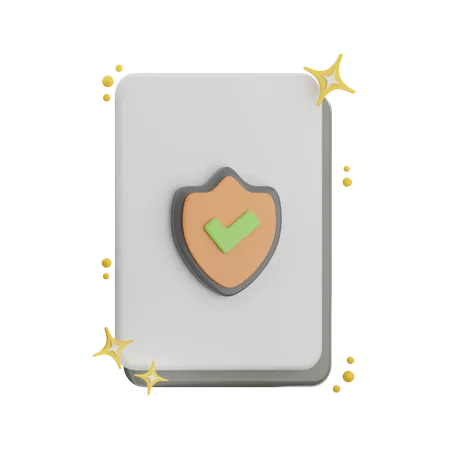 Protected Document  3D Icon