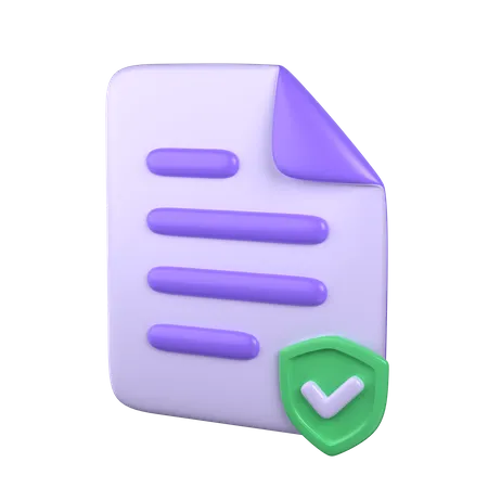 Protected Document  3D Icon