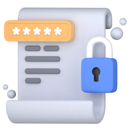 Protected documents  3D Icon