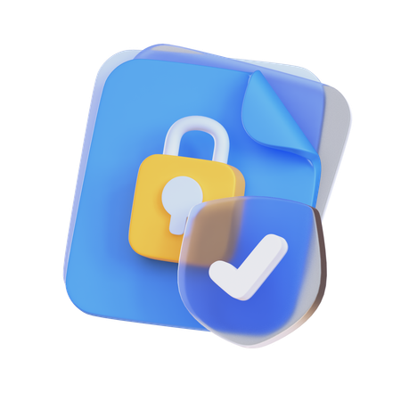 Protected File  3D Icon