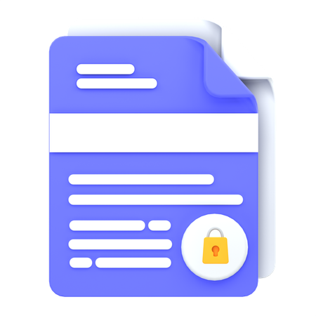 Protected File  3D Icon