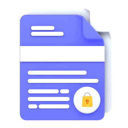 Protected File  3D Icon