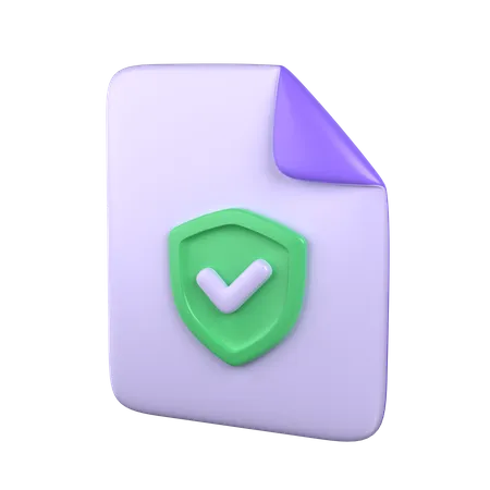 3 D Protected File Icon 3D Icon